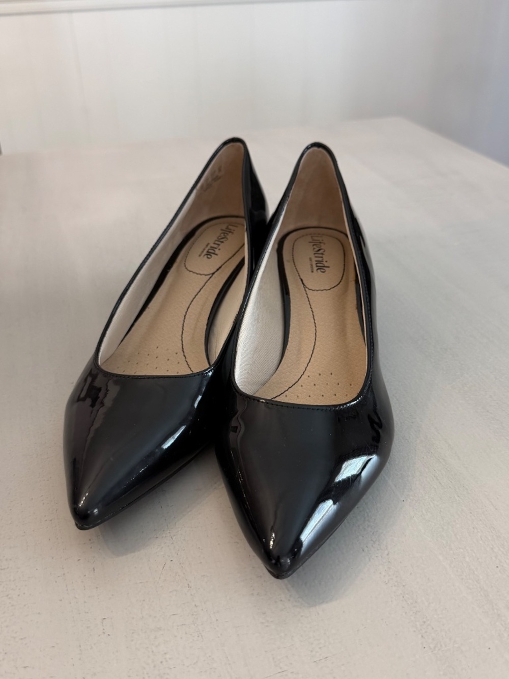 LifeStride Soft System Women’s Minx Black Patent Pointed Toe Heels Sz 10 GUC - Picture 2 of 11